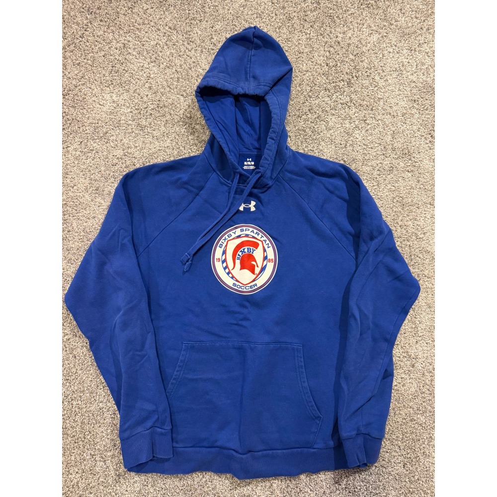 Under Armour Hoodie Mens M Blue Bixby Spartan Soccer Rival Fleece Pullover